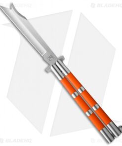 29 Knives Chris Olofson Custom 5" Kampilan Butterfly Knife Orange G-10