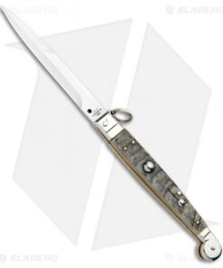 AGA Campolin 9" Sicilian Ring Pull Automatic Ram Horn (4.1" Satin Bayo)