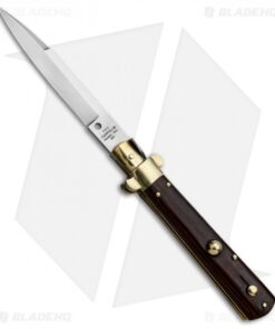 AGA Campolin 10" Frosolone Bayonet Stiletto Knife Cocobolo Brass (4.5" Polish)