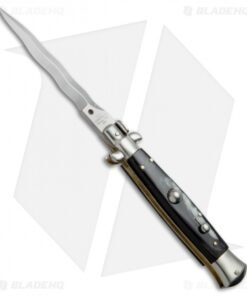AGA Campolin 10" Italian Stiletto Picklock Automatic Brazil Horn (4.5" Kris)