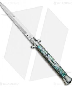 AGA Campolin 11" Picklock Automatic Italian Stiletto Abalone (5" Satin) 2017