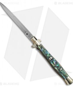 AGA Campolin 11" Picklock Automatic Italian Stiletto Abalone (5"Satin)