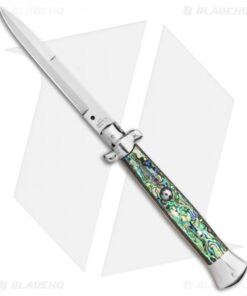 AGA Campolin 15" Automatic Italian Stiletto Abalone (6.6" Satin)