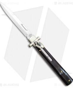 AGA Campolin 9" Dominus Leverlock Automatic Knife Dark Horn (4" Satin)