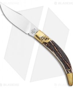 AGA Campolin Diana Lever Lock Automatic Brass Stag Horn (3.75" Satin)
