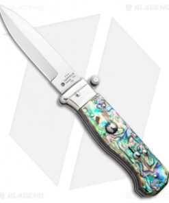 AGA Campolin Piccolo Italian Stiletto Automatic Knife Abalone (2.8" Satin)