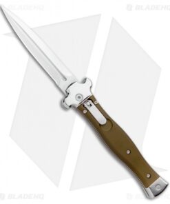 AGA Campolin Zero Dagger Leverlock Automatic Knife Green Aluminum (3.75" Satin)