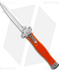 AGA Campolin Zero Dagger Leverlock Automatic Knife Orange G-10 (3.75" Satin)