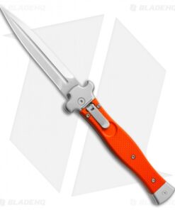AGA Campolin Zero Dagger Leverlock Automatic Knife Orange G-10 (3.75" Stonewash)