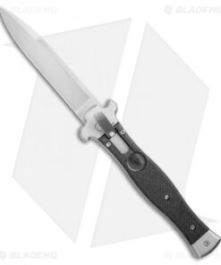 AGA Campolin Zero Italian Leverlock Automatic Knife Black G-10 (3.75" Satin)