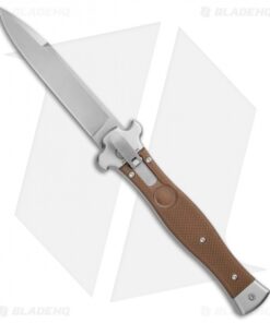 AGA Campolin Zero Italian Leverlock Automatic Knife Brown G-10 (3.75" Satin)