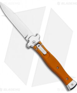 AGA Campolin Zero Italian Leverlock Automatic Knife Orange Al (3.75" Tumbled)