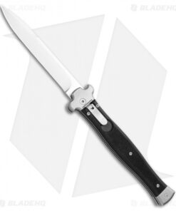 AGA Campolin Zero+ Italian Leverlock Automatic Knife Black G-10 (4.5"STN Bayo)