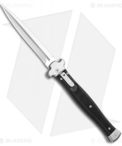 AGA Campolin Zero+ Italian Leverlock Automatic Knife Black G-10 (4.5"STN Dagger)