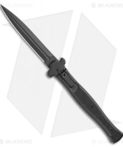 AGA Campolin Zero+ Italian Leverlock Automatic Knife Black G-10 (4.5"Blk Dagger)