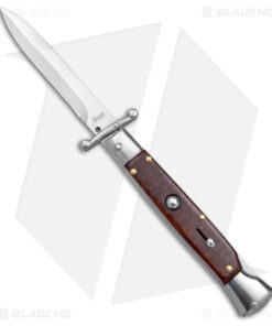 AKC 9" Bayonet Automatic Swinguard Italian Stiletto Snakewood (4" Satin)