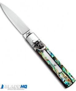 AKC Classic 6" Lever Lock Automatic Italian Knife Abalone (2.25" Satin)