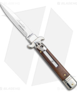 AKC Leverletto 7.75" Lever Lock Auto Italian Knife Cocobolo (3.3" Satin Bayonet)