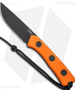 Acta Non Verba P200 Fixed Blade Knife Orange G-10 (3.94" Black DLC) ANVP200-018