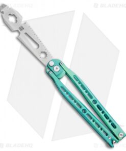Artisan Cutlery Kinetic-Tool Automatic Butterfly Tool Green Titanium (4" SW)