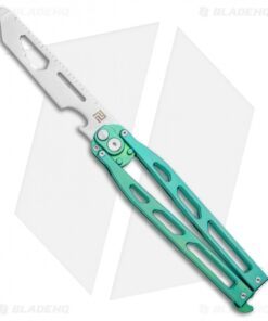 Artisan Cutlery Kinetic-Tool Automatic Butterfly Tool Green Ti (4" Satin)
