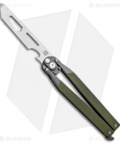 Artisan Cutlery Kinetic-Tool Automatic Butterfly Tool OD Green G-10 (4" Satin)