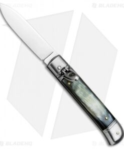 SKM Classic 8" Lever Lock Automatic Italian Knife Brazilian Horn (3.2" Polish)