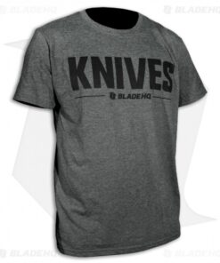 Blade HQ "KNIVES" Gray Short Sleeve T-Shirt