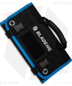 Blade HQ Knife Roll Nylon Carry Case - Black / Blue