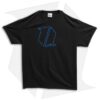 Blade HQ Black Short Sleeve T-Shirt w/ Blue Outline Shield Logo