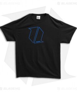 Blade HQ Black Short Sleeve T-Shirt w/ Blue Outline Shield Logo
