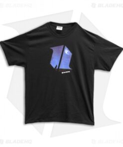 Blade HQ Black Short Sleeve T-Shirt Wolf & Moon Shield Logo