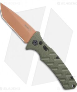 Boker Strike Tanto Desert Warrior Automatic Knife OD Green (3.25" Copper D2)
