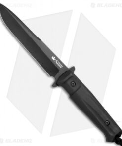 Kizlyar Supreme Knives Trident D2 Tactical Fixed Blade Knife (6" Black)