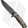 LionSteel T5 Fixed Blade Knife Green Micarta (5" Black Stonewash)