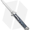 11" Stiletto OTF Automatic Knife Black Smoke Abyss (4.9" Polish) Dagger w/o Clip