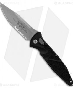 Microtech Socom Elite Automatic Knife Black (4" Apocalyptic Serr) 160A-11AP
