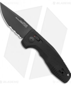 SOG Knives SOG-TAC AU Compact Automatic Knife Black (3" Black Serr)
