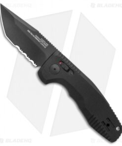 SOG Knives SOG-TAC AU Compact Tanto Automatic Knife Aluminum (2.9" Black Serr)