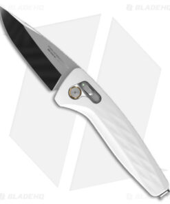 SOG One-Zero AU Automatic Knife White Al (3.1" Polish)