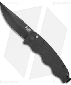 SOG Tac Ops Automatic Knife Black Canvas Micarta (3.5" S35VN Black)