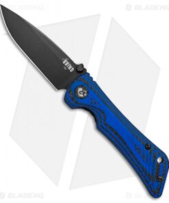 Southern Grind Spider Monkey Liner Lock Knife Blue CF (3.25" M4 DLC Black)