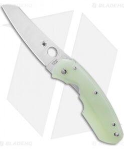Spyderco Anso Rock Lobster Liner Lock Knife Natural G-10 (3.75" Satin CPM-M4)