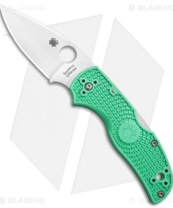 Spyderco Native 5 Exclusive M4 LW Lockback Knife Mint Green FRN (3" Satin)