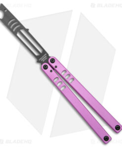 Squid Industries Mako V4.5 Bottle Opener Balisong Trainer Pink (4.3" Black)