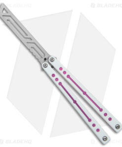 Squid Industries Nautilus Balisong Trainer V2 Winter Pink (4.5" Satin)