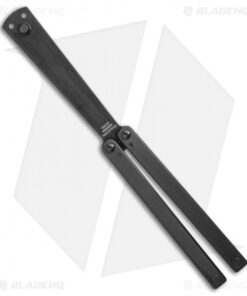 Squid Industries Squiddy-B Butterfly Balisong Trainer Black Acetal (4.3" Black)
