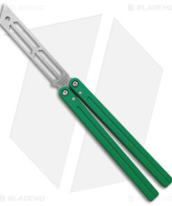 Squid Industries Triton Butterfly Balisong Trainer Green V2 (Stonewash Trainer)