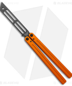 Squid Industries Triton V2 Butterfly Balisong Trainer Inked Orange