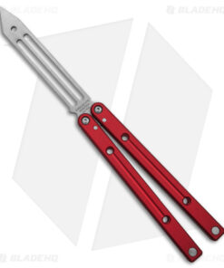 Squid Industries Squidtrainer V4 Butterfly Balisong Trainer Red (4.5" SW)
